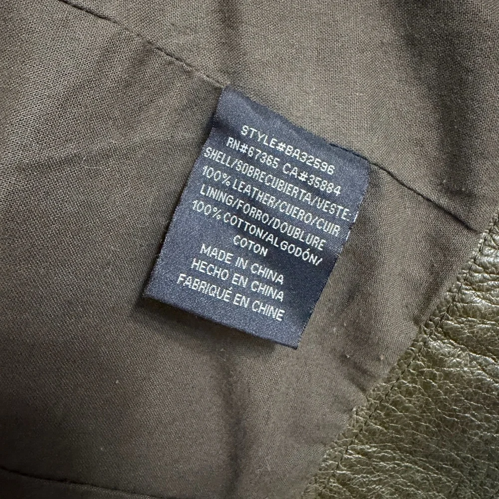 $275 BB Dakota Womens Size M LEATHER Olive Green Coat Jacket Nordstrom Zip up